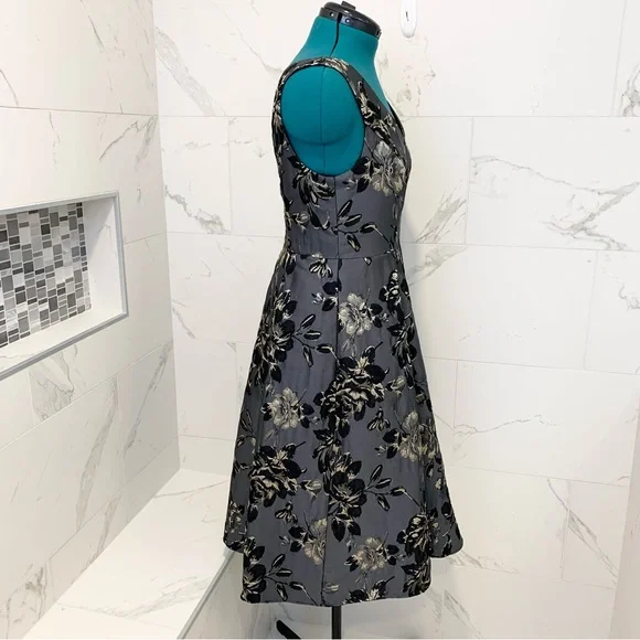 Adrianna Papell Metallic Floral Midi Dress - Picture 7 of 15